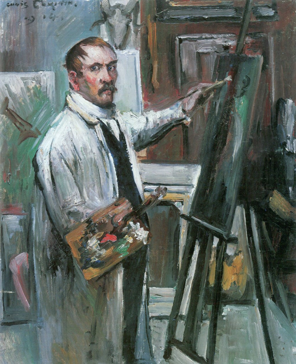 Stüdyoda kendi kendine portre by Lovis Corinth