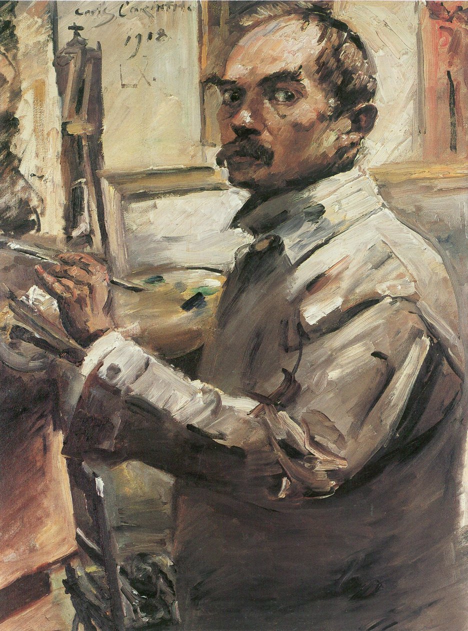  Selbstportrat im weien Kittel by Lovis Corinth