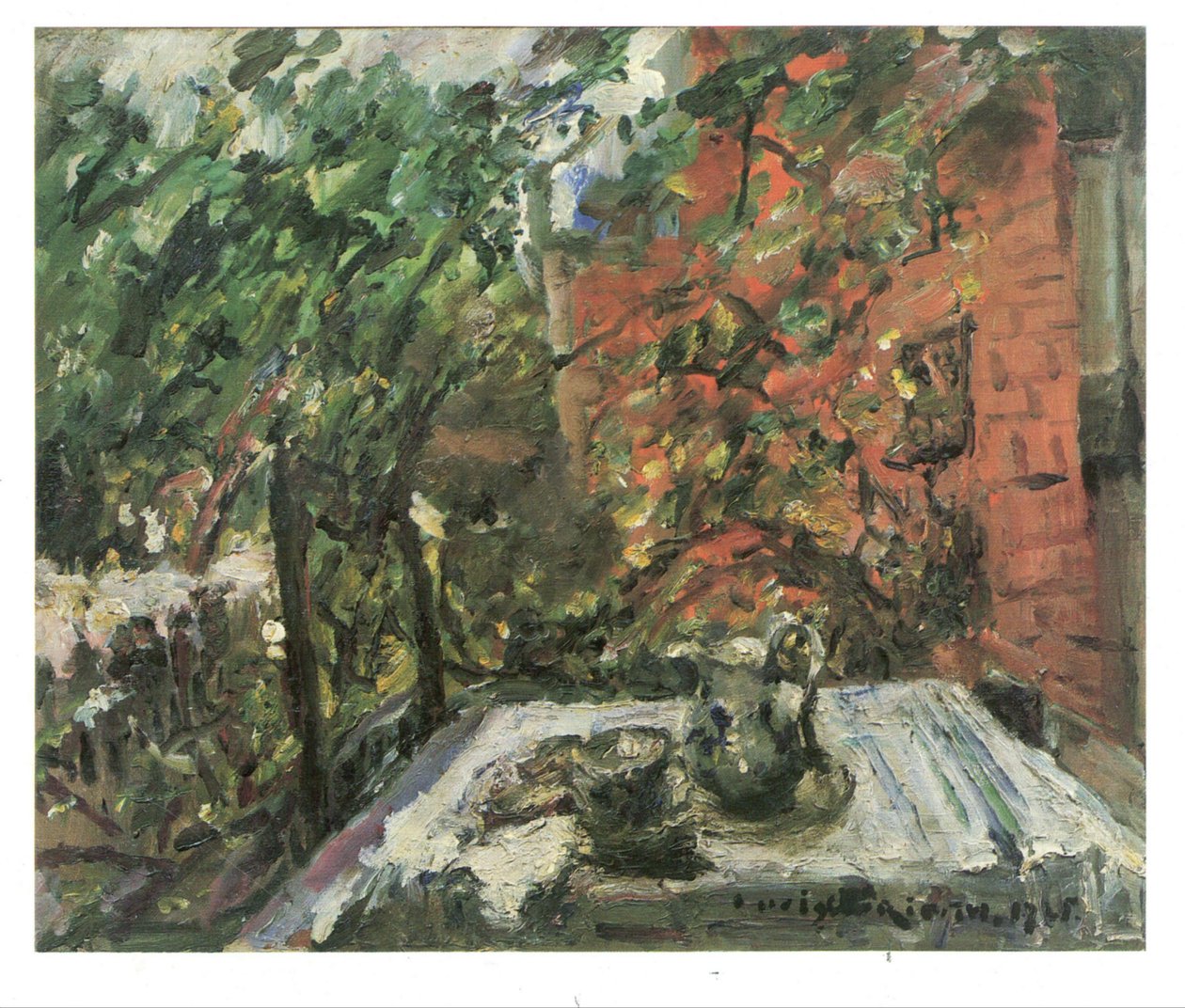balkonda akşam yemeği by Lovis Corinth
