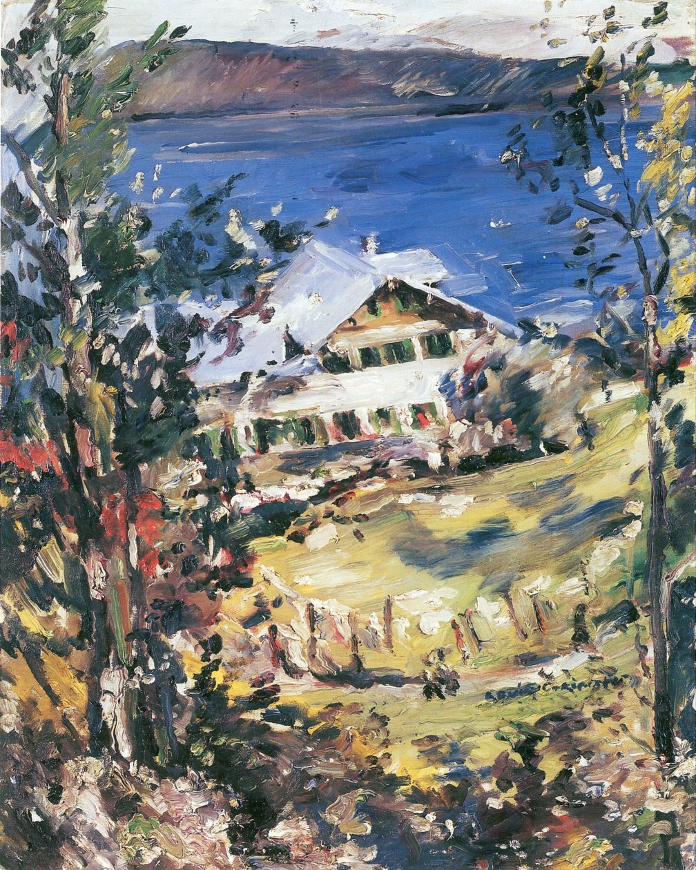 Walchensee, yıkama alanları olan kır evi by Lovis Corinth