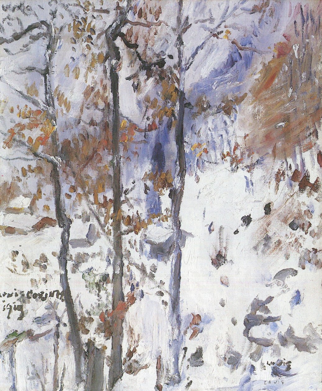Walchensee, karlı manzaralar by Lovis Corinth