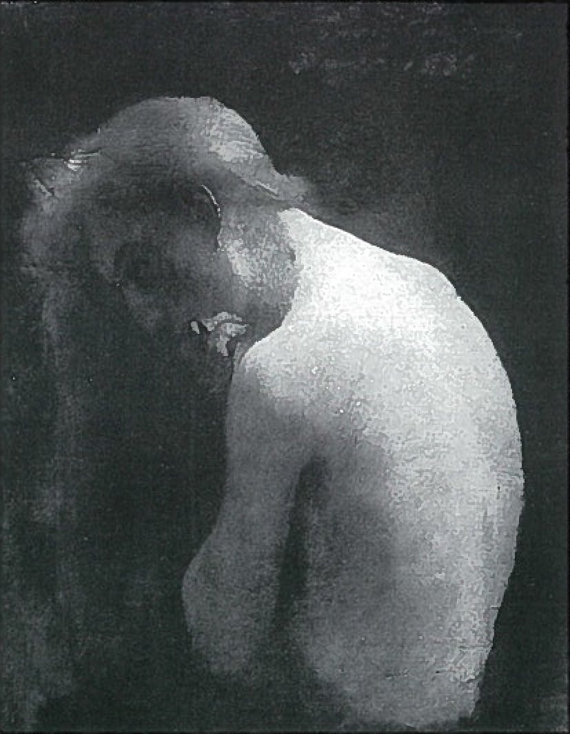 kadın yarı çıplak by Lovis Corinth