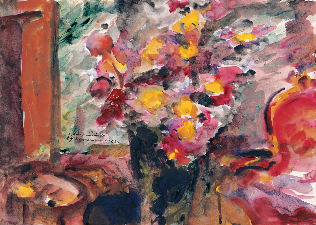 Masadaki Çiçek Vazosu, 1922 by Lovis Corinth