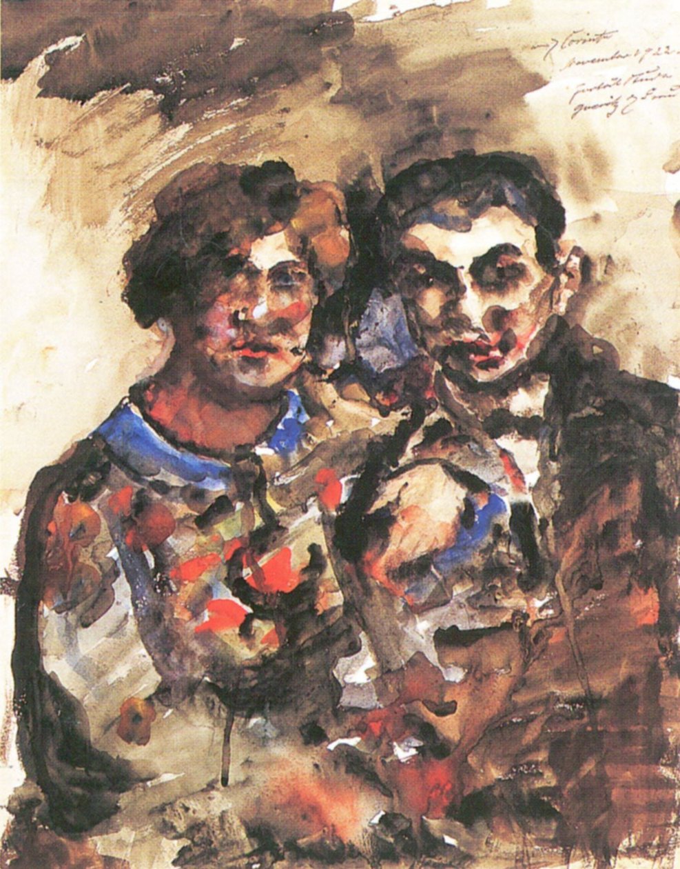 Portratstudie von Erich Goeritz und seiner Fraun by Lovis Corinth