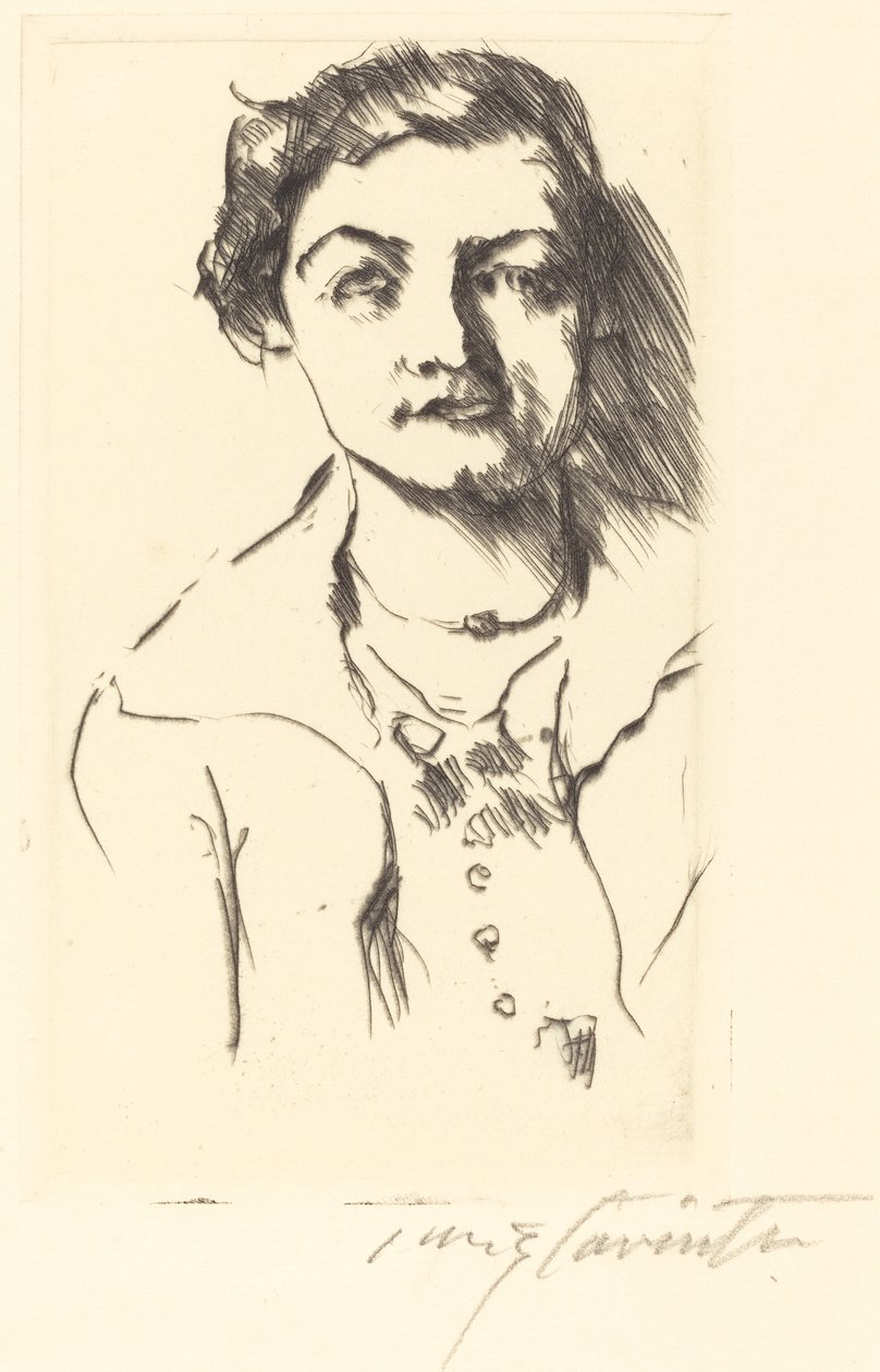 Genç Bir Kadının Portresi - Anneliese Halbe, 1918. by Lovis Corinth