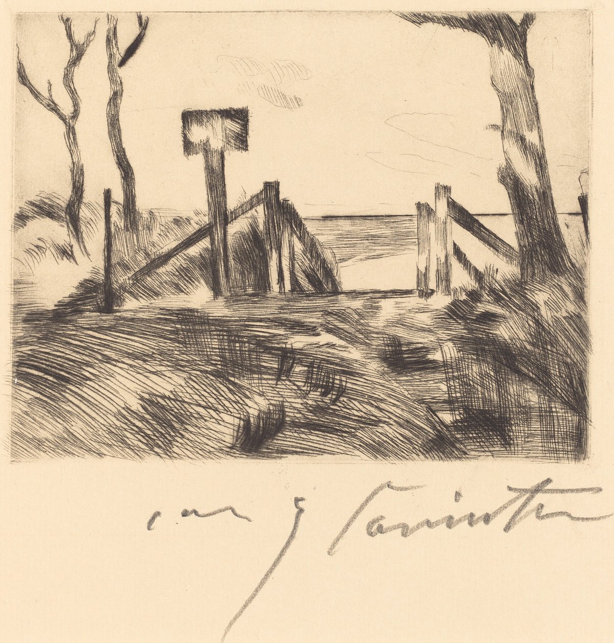 İşaretli Köprü by Lovis Corinth