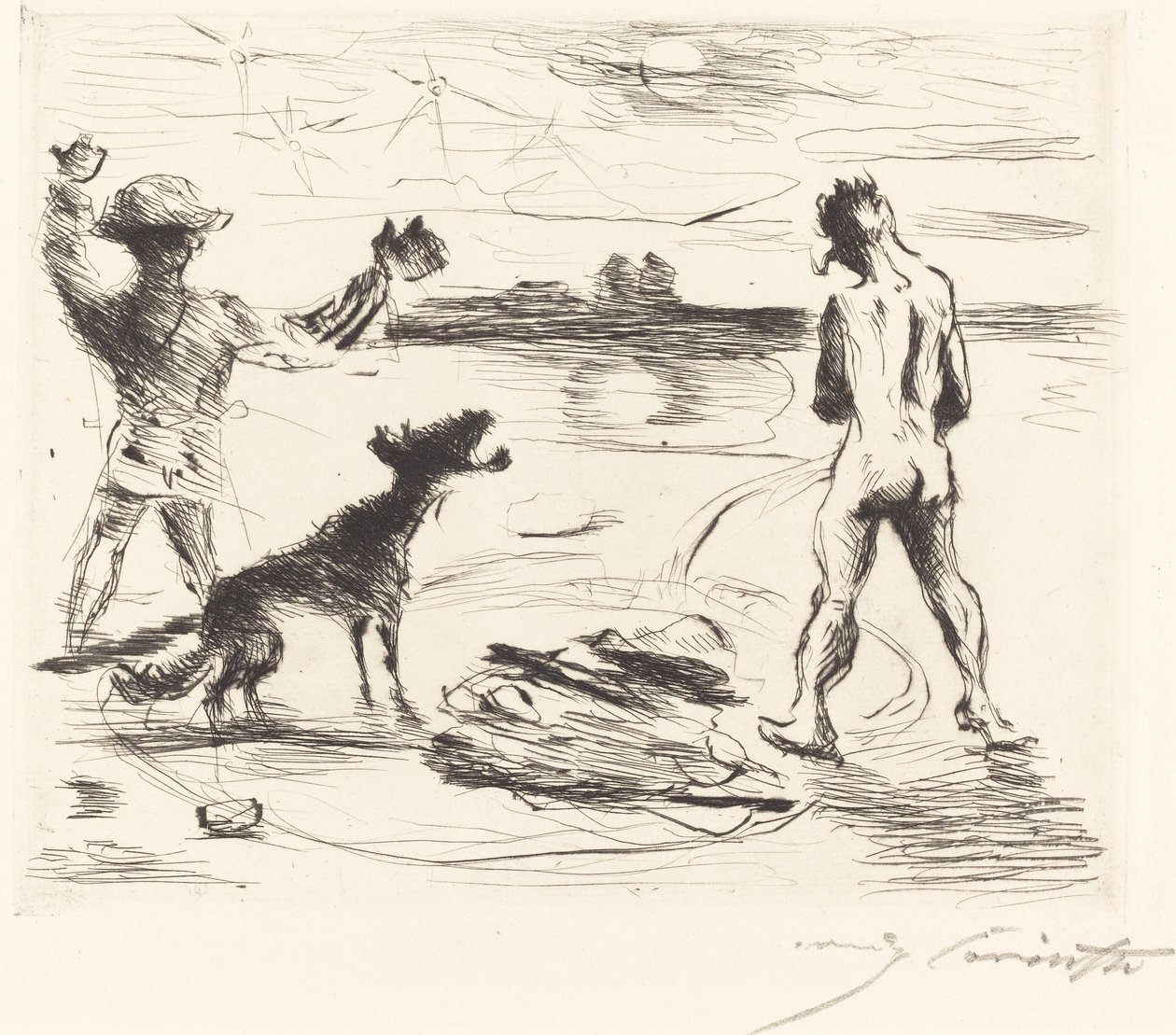 Das Gastmahl des Trimalchio: pl. VII Trimalchio Ziyafeti: pl. VII, 1919. by Lovis Corinth