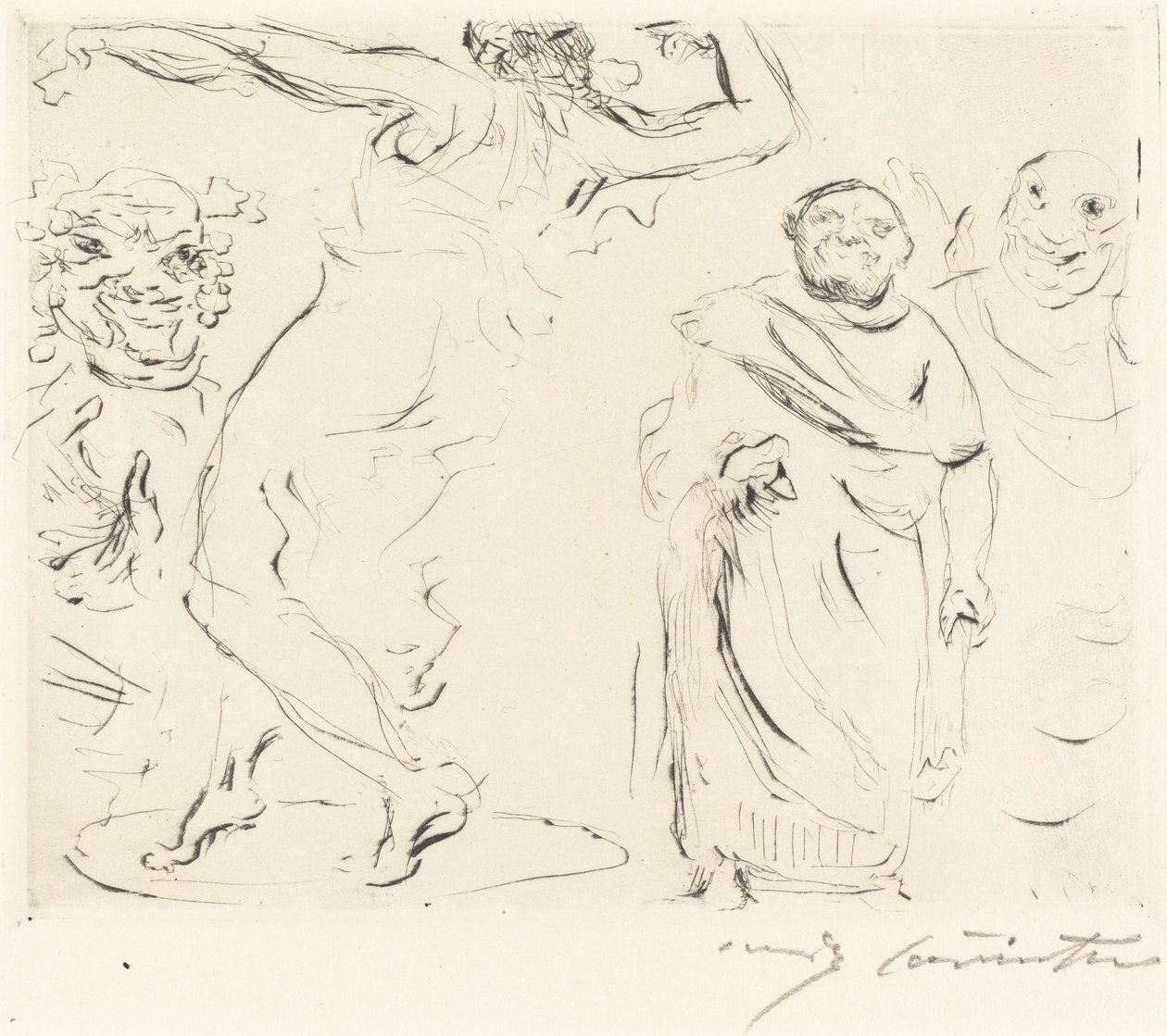 Das Gastmahl des Trimalchio: pl. XI (Trimalchio Ziyafeti: pl. 11) by Lovis Corinth