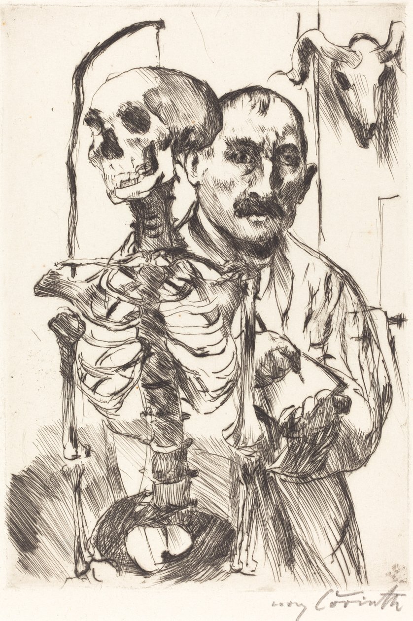 Sanatçı ve Ölüm II by Lovis Corinth