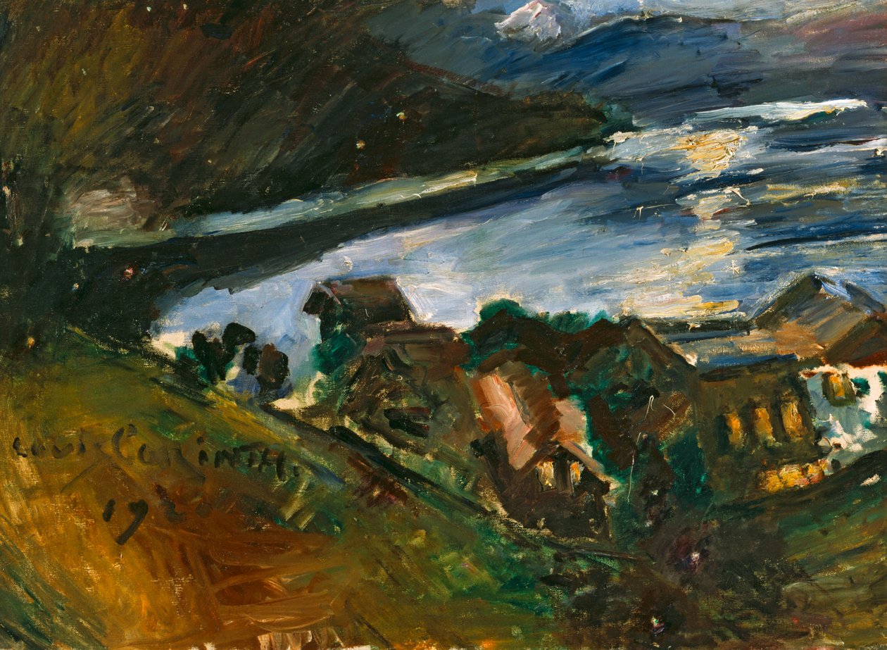 Ay ışığında Walchensee by Lovis Corinth