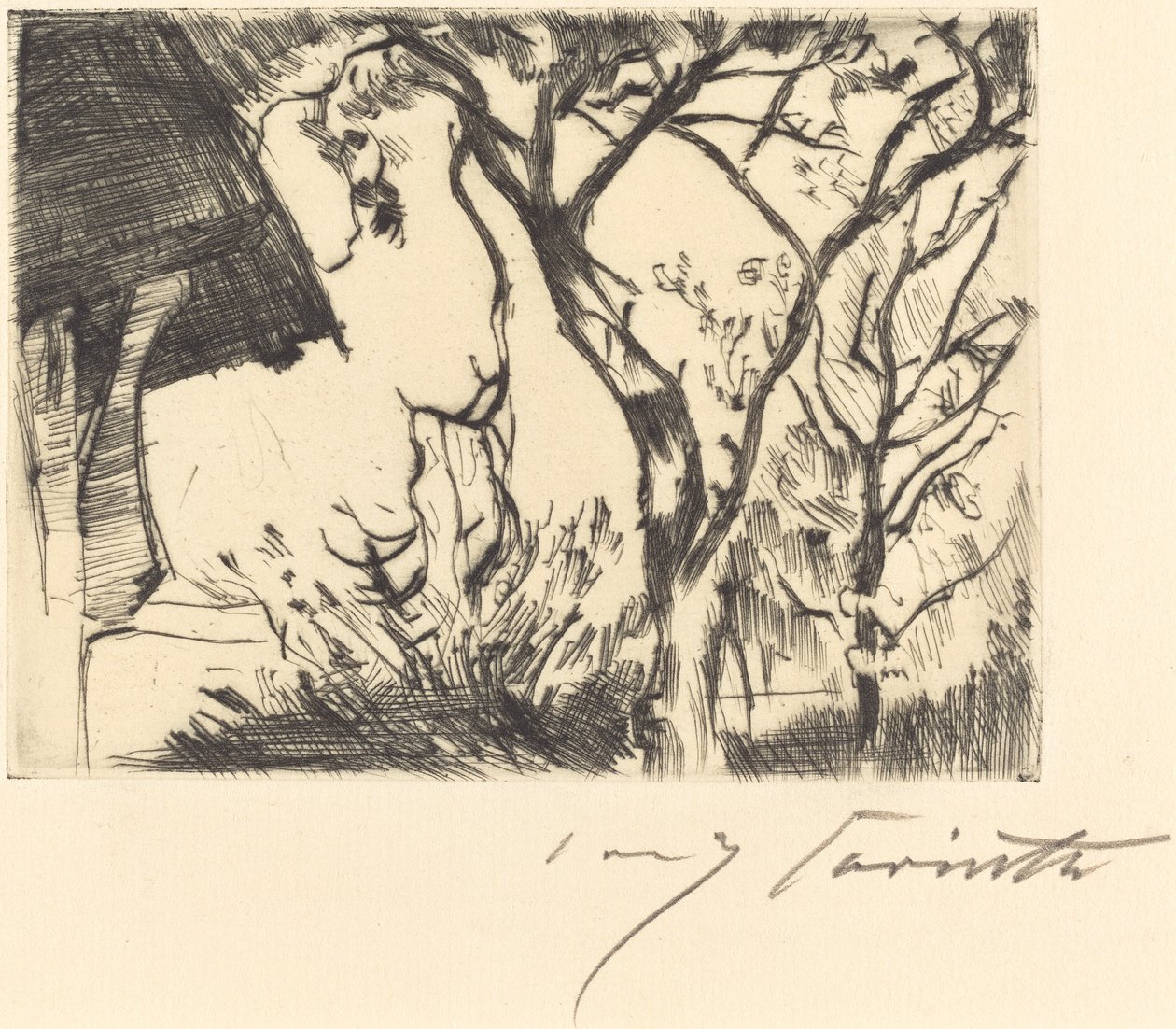 Bir Evin Hausecke Köşesi, 1918. by Lovis Corinth