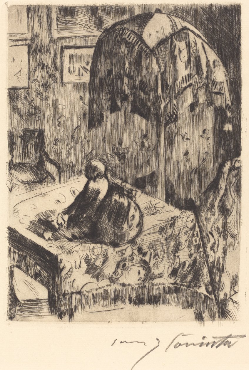 Lambaderli İç Mekan by Lovis Corinth