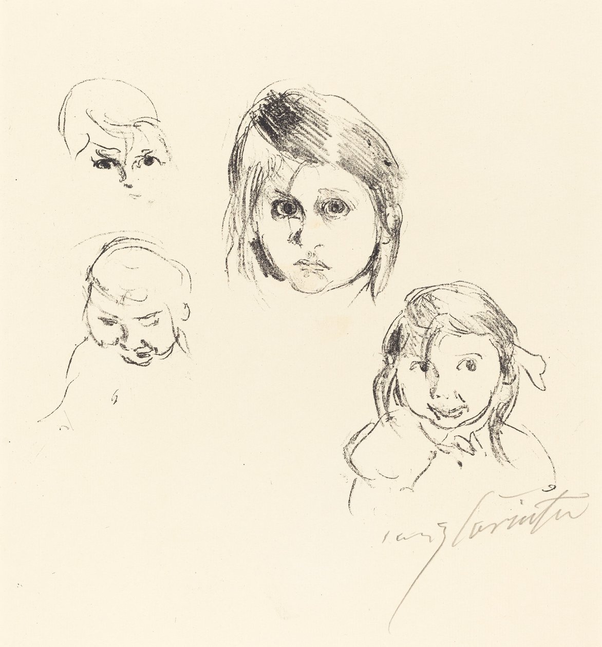 Kinderköpfe Çocuk Başkanları, 1914. by Lovis Corinth