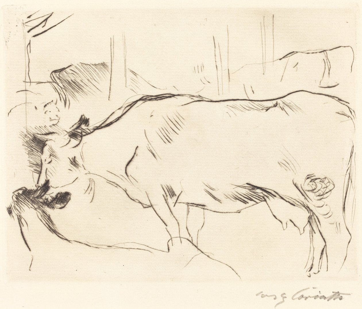 Kuhstall II İnek Ahırı II, 1914. by Lovis Corinth