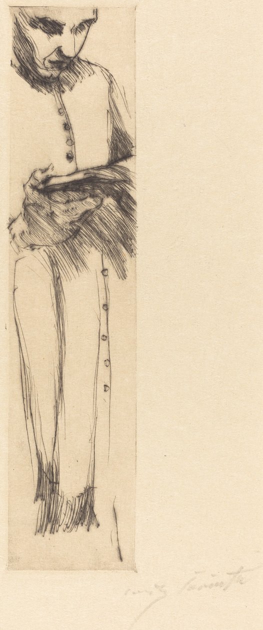 Keşiş Okumak (Rahip Okuma) by Lovis Corinth