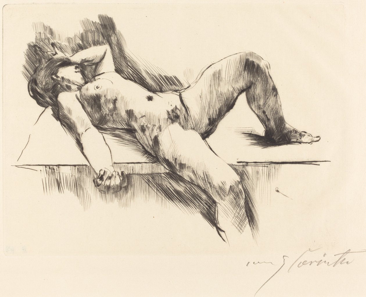 Yatan Kadın Çıplak III, 1913. by Lovis Corinth