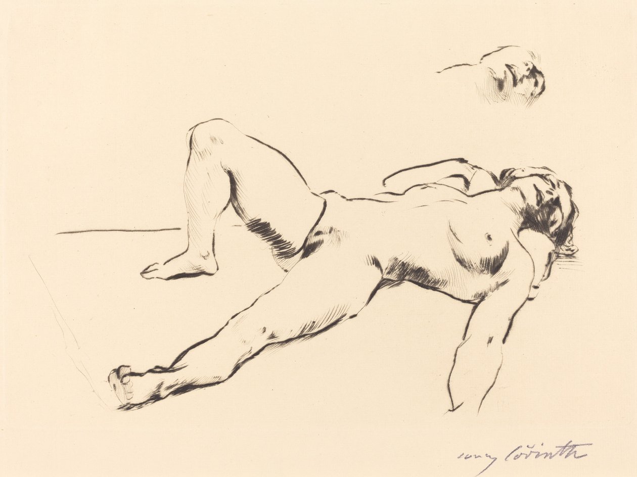 uzanmış kadın çıplak ii by Lovis Corinth