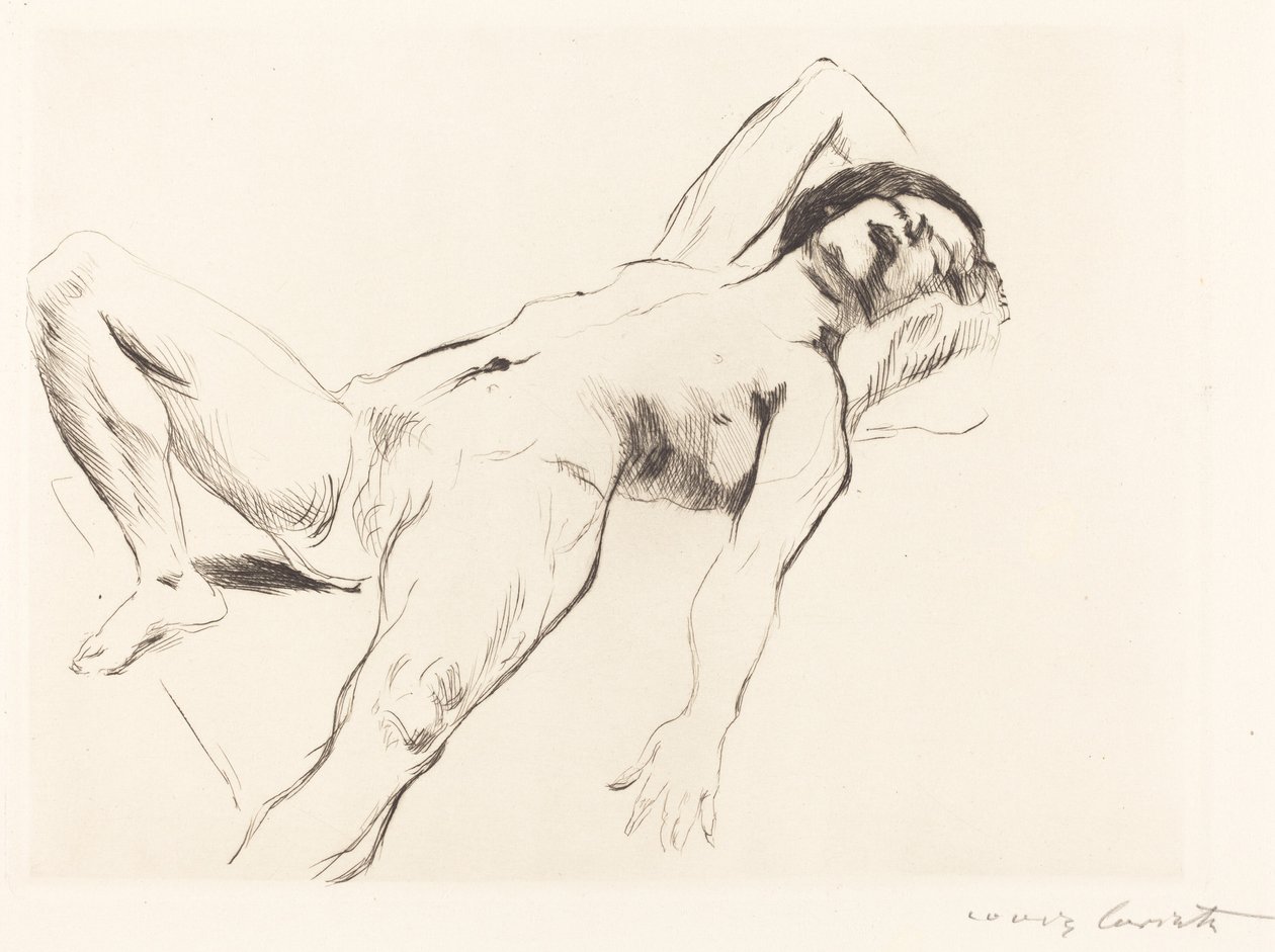 uzanmış kadın çıplak ben by Lovis Corinth