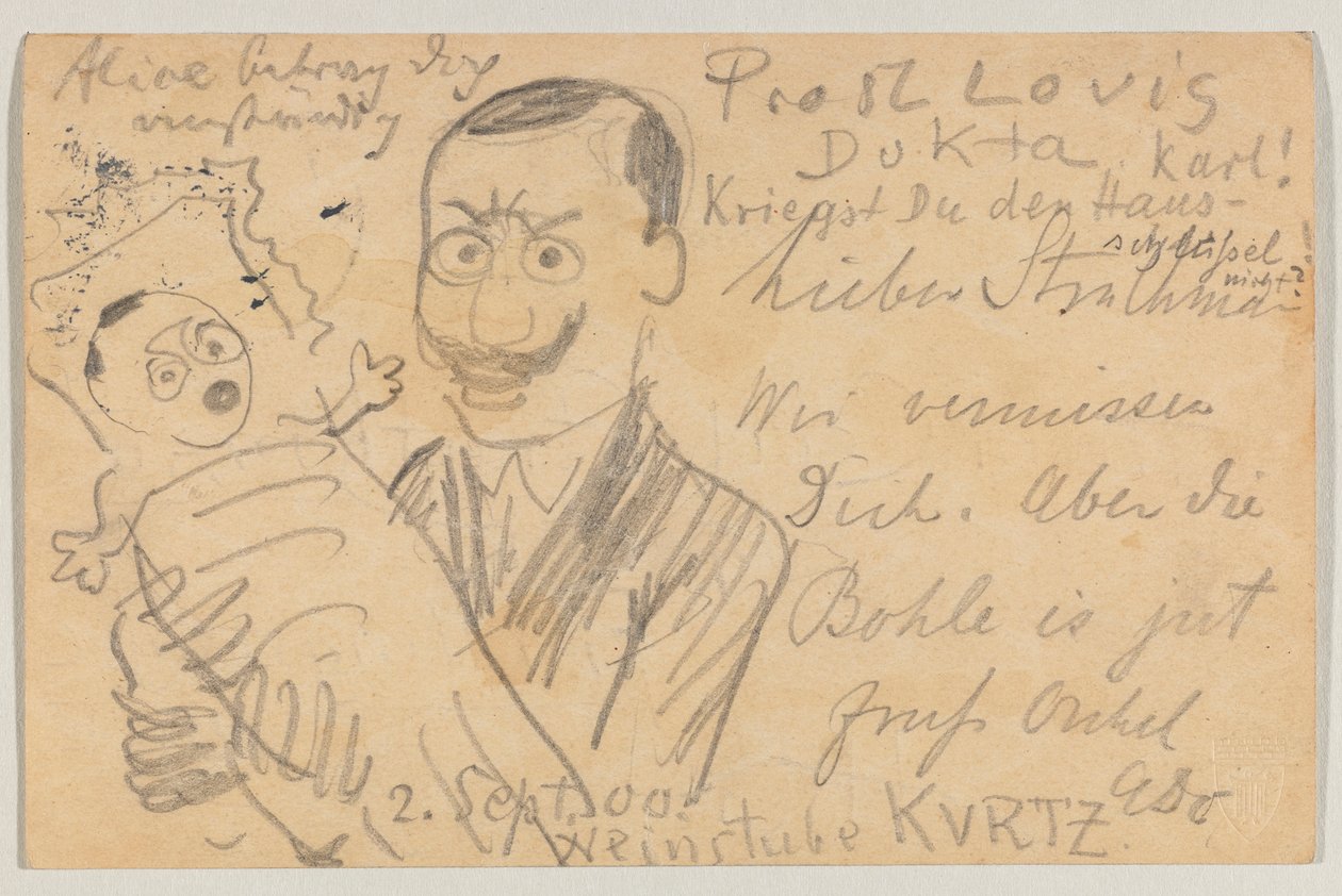 Lovis Corinth'ten Carl Strathmann'a: kartpostal by Lovis Corinth