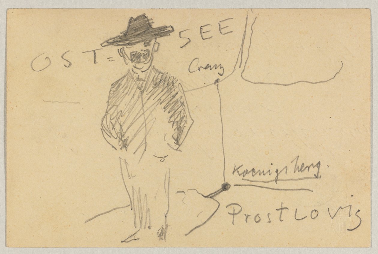 Lovis Corinth'ten Carl Strathmann'a: 10 Nisan 1903 tarihli posta kartı by Lovis Corinth