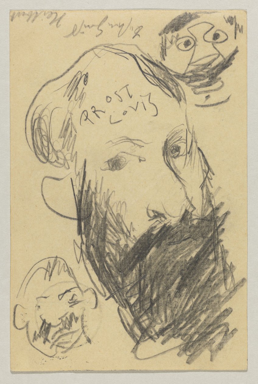 Lovis Corinth'ten Carl Strathmann'a: 12 Aralık 1902'de damgalanmış kartpostal by Lovis Corinth