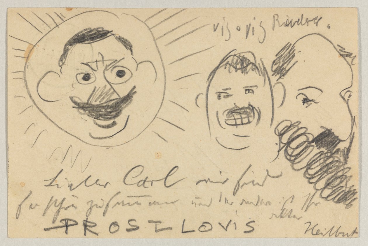 Lovis Corinth'ten Carl Strathmann'a: posta damgası 12 Aralık 1902 olan kartpostal by Lovis Corinth