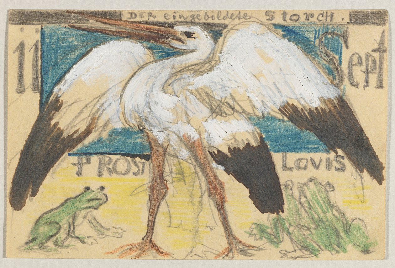 Lovis Corinth'ten Carl Strathmann'a: posta damgası 12 Eylül 1905 olan kartpostal by Lovis Corinth