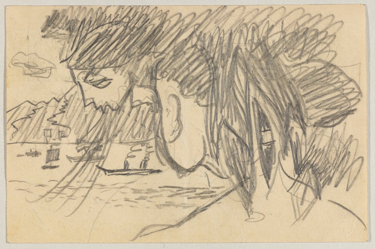 Lovis Corinth'ten Carl Strathmann'a: 25 Mart 1908'de damgalanmış kartpostal by Lovis Corinth