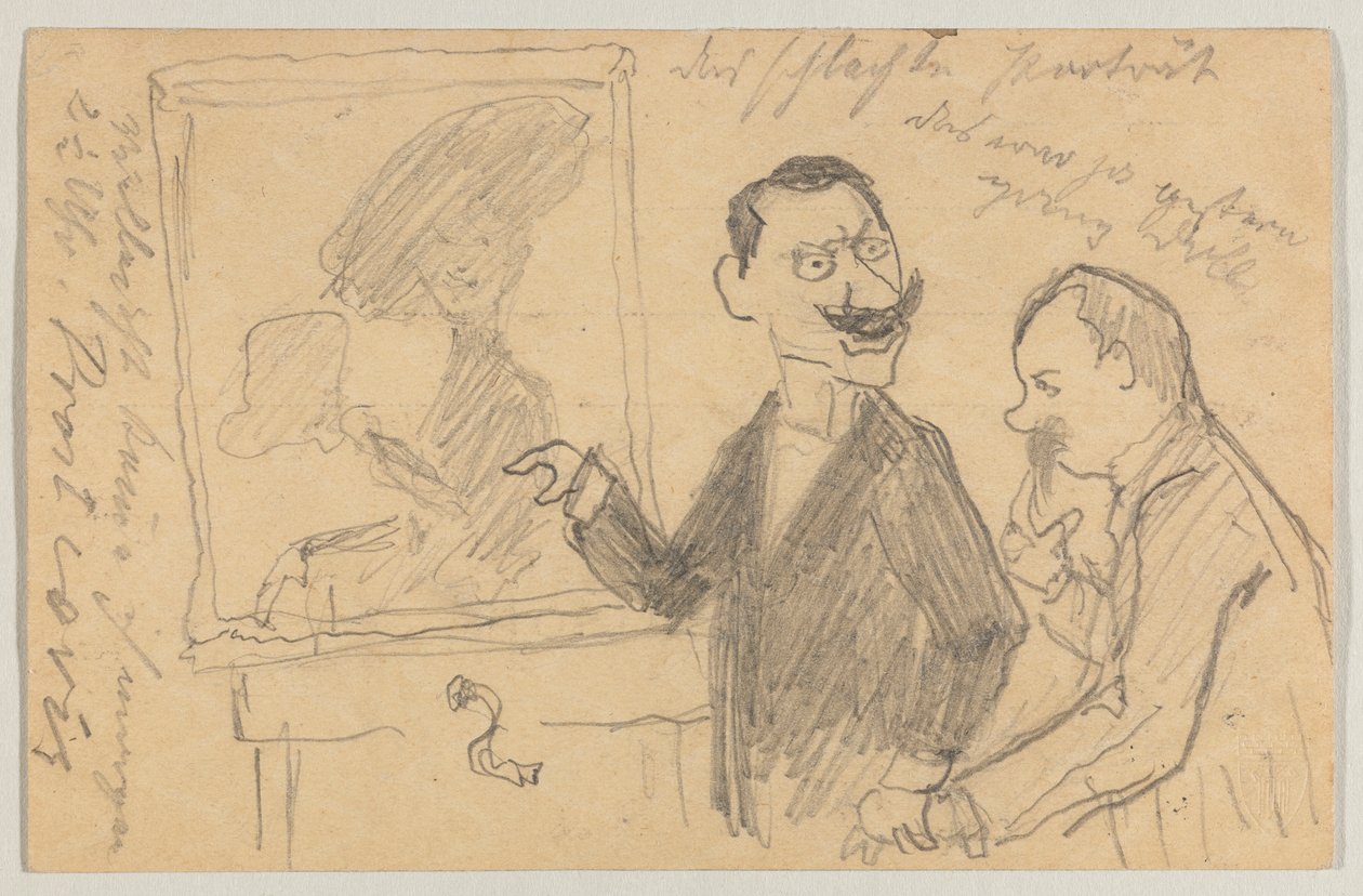 Lovis Corinth'ten Carl Strathmann'a: 27 Mayıs 1901'de damgalanmış kartpostal by Lovis Corinth