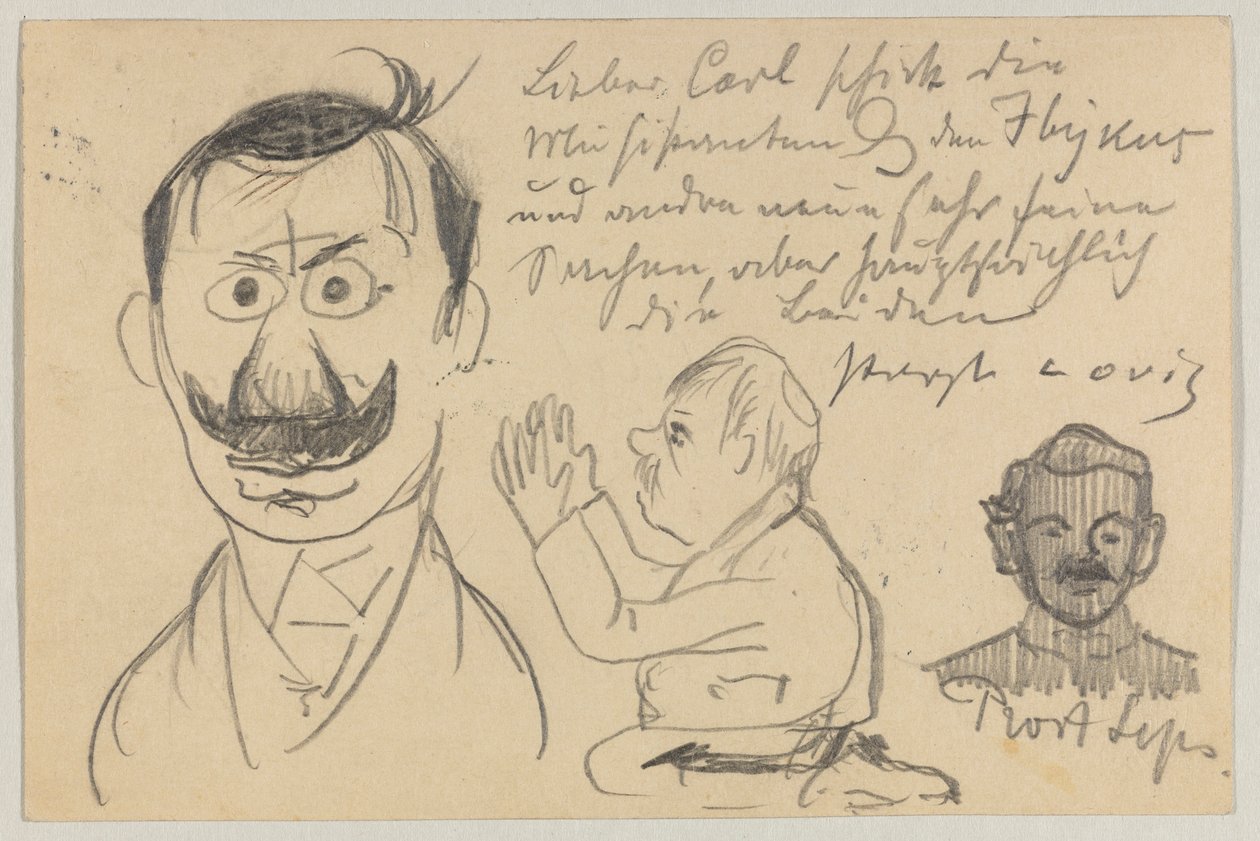 Lovis Corinth'ten Carl Strathmann'a: 30 Ocak 1903 tarihli posta kartı by Lovis Corinth