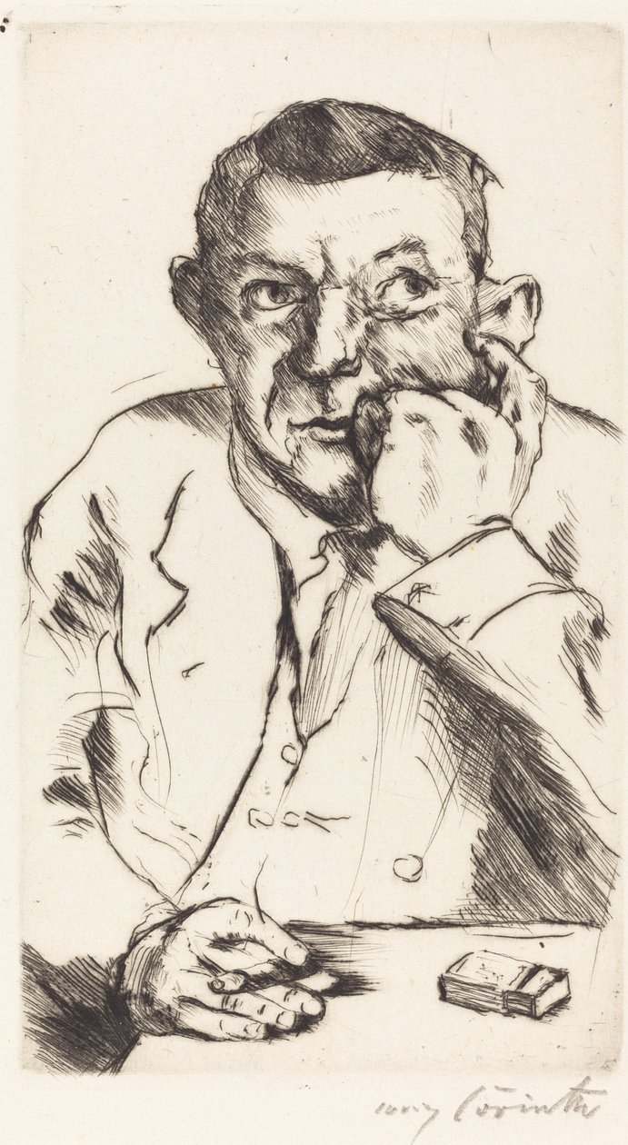 Sigara İçen Bir Adamın Portresi by Lovis Corinth