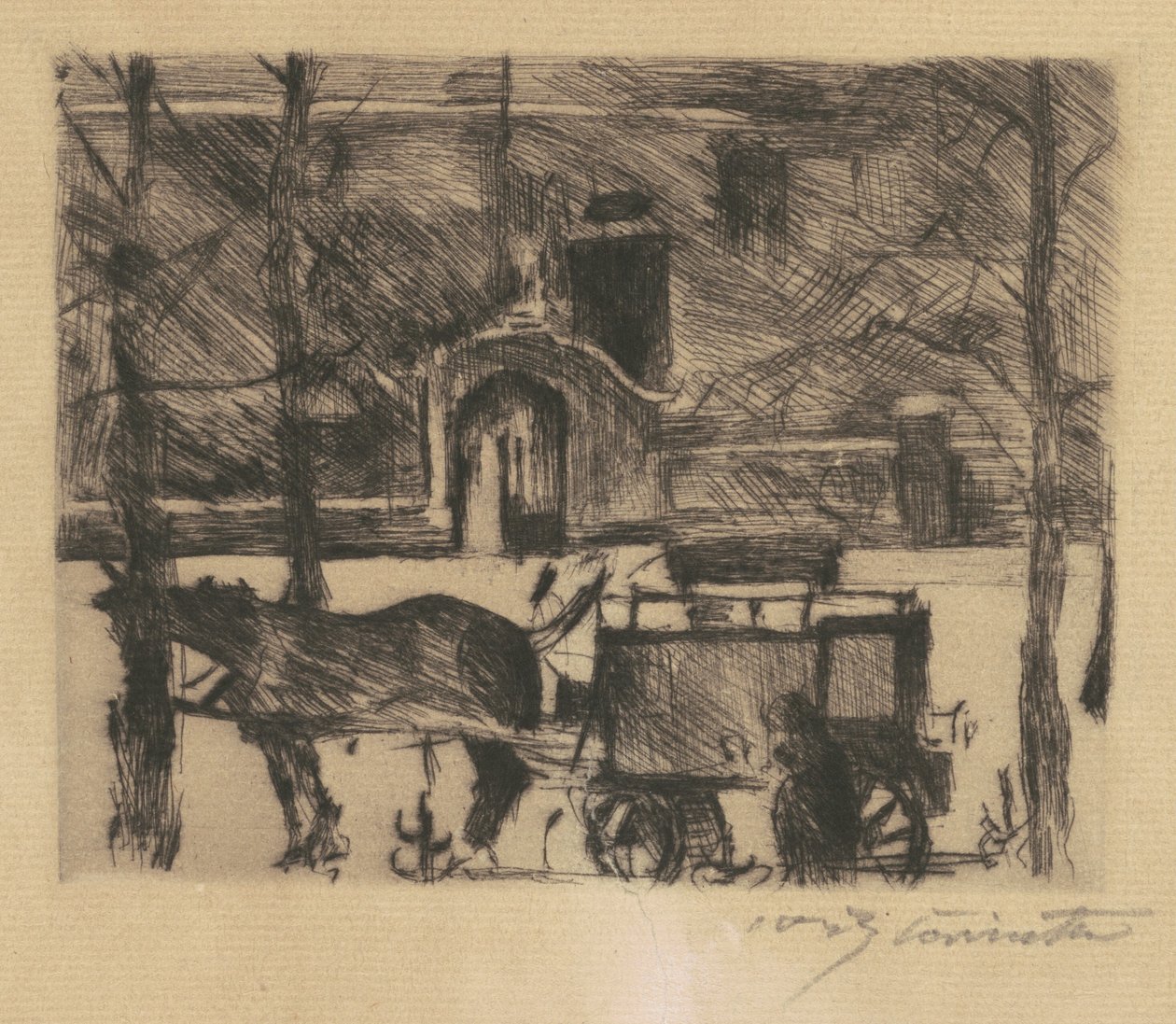 Süt vagonu Süt Vagonu, 1916. by Lovis Corinth