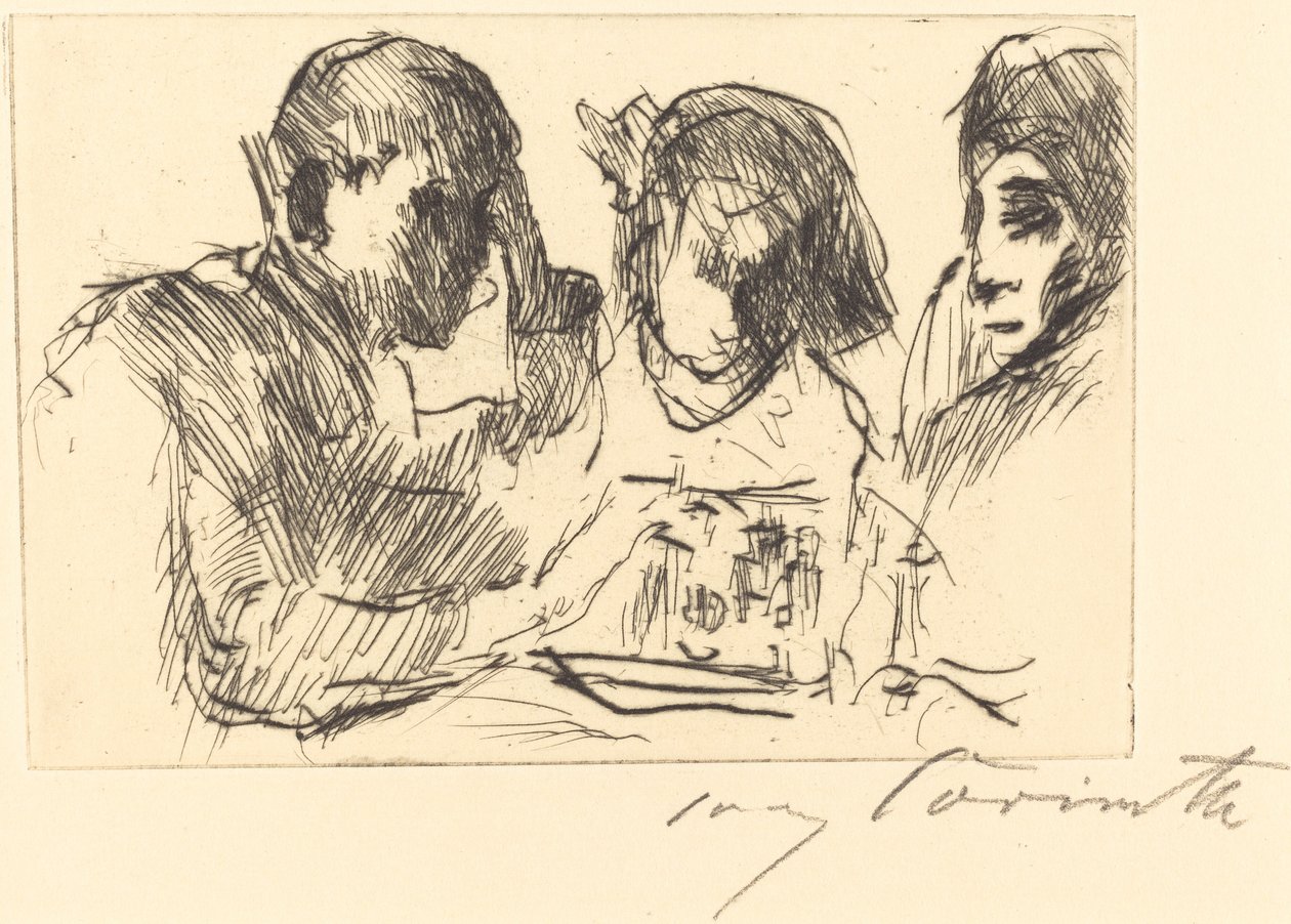 Satranç Oyuncuları satranç oyunu, 1918. by Lovis Corinth