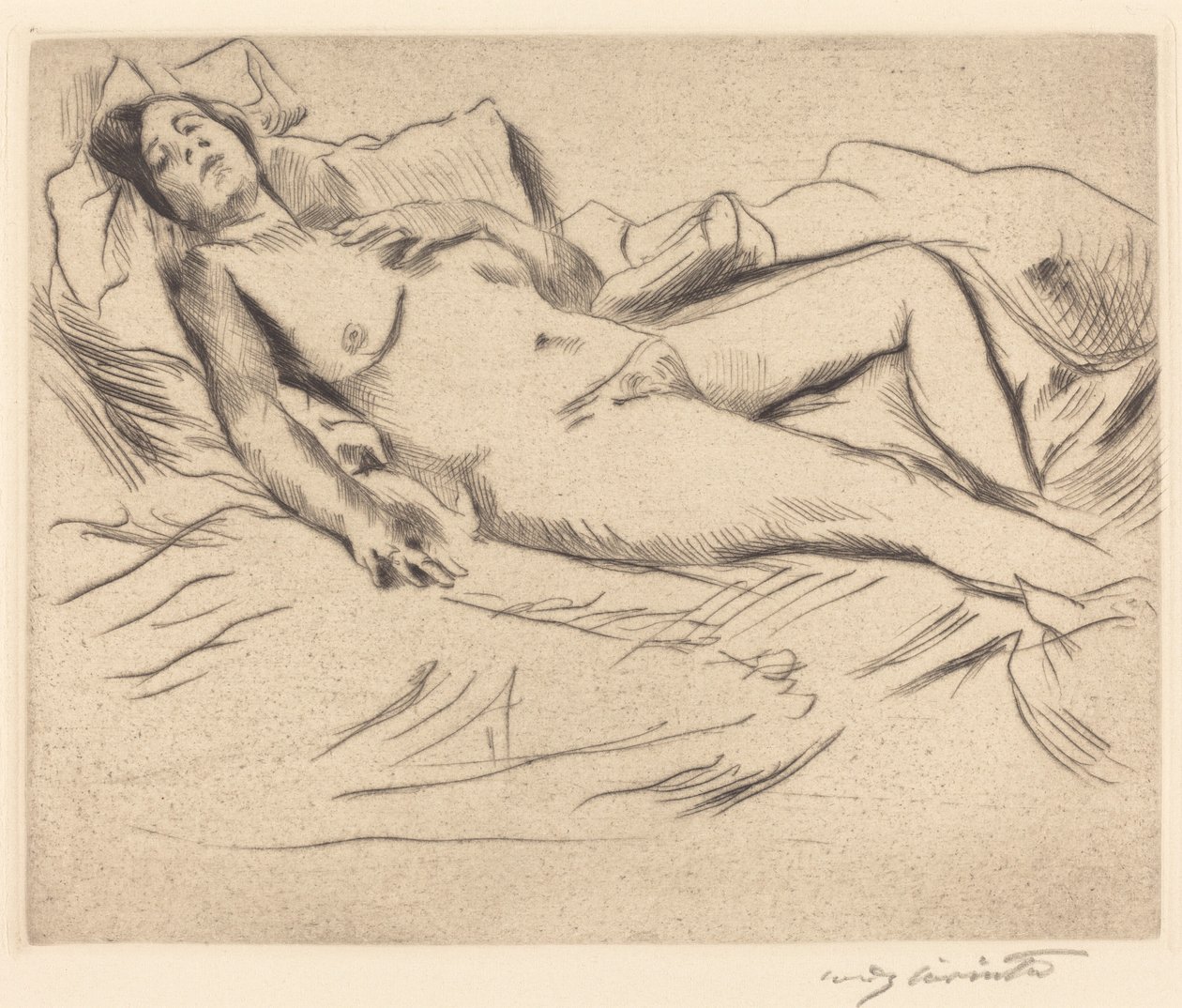 uyuyan kadın by Lovis Corinth