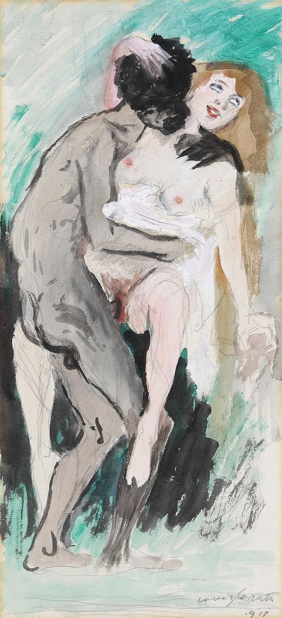 siyah ve sarışın by Lovis Corinth
