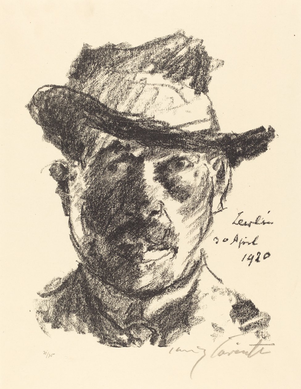 Otoportre, 1920. by Lovis Corinth