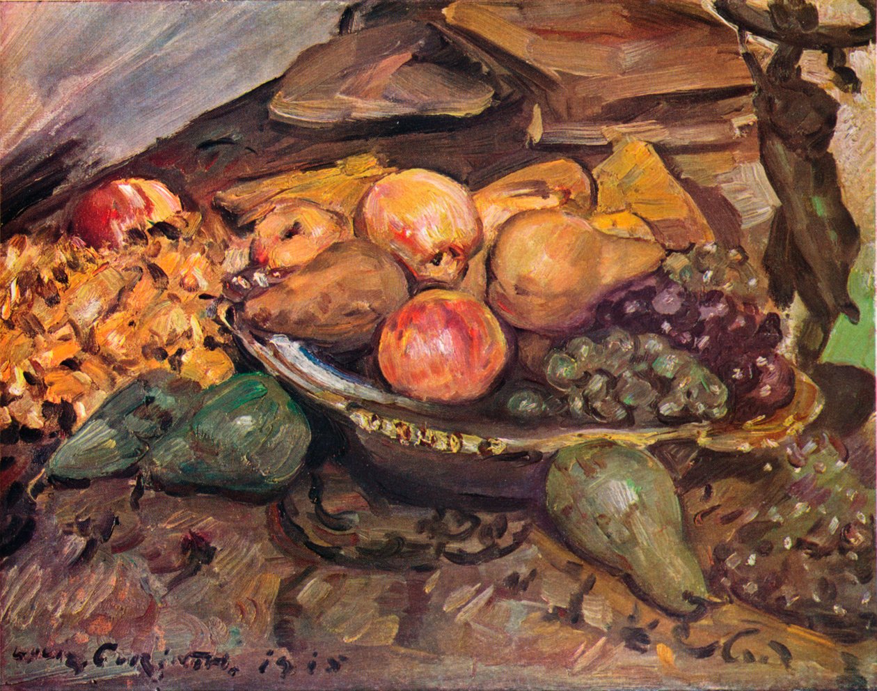 Meyveli Natürmort, 20. yüzyıl by Lovis Corinth