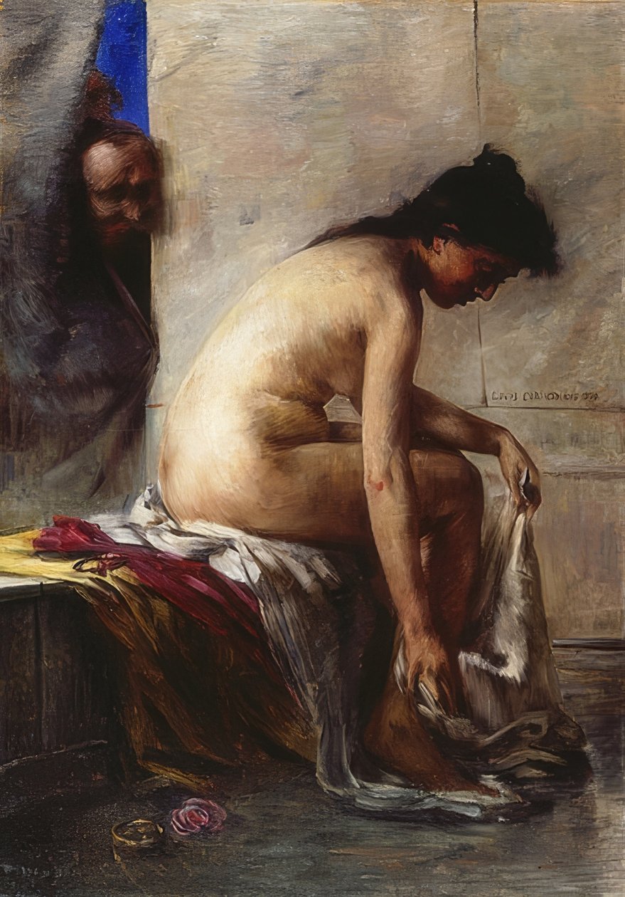 Susanna banyoda. 1890 by Lovis Corinth
