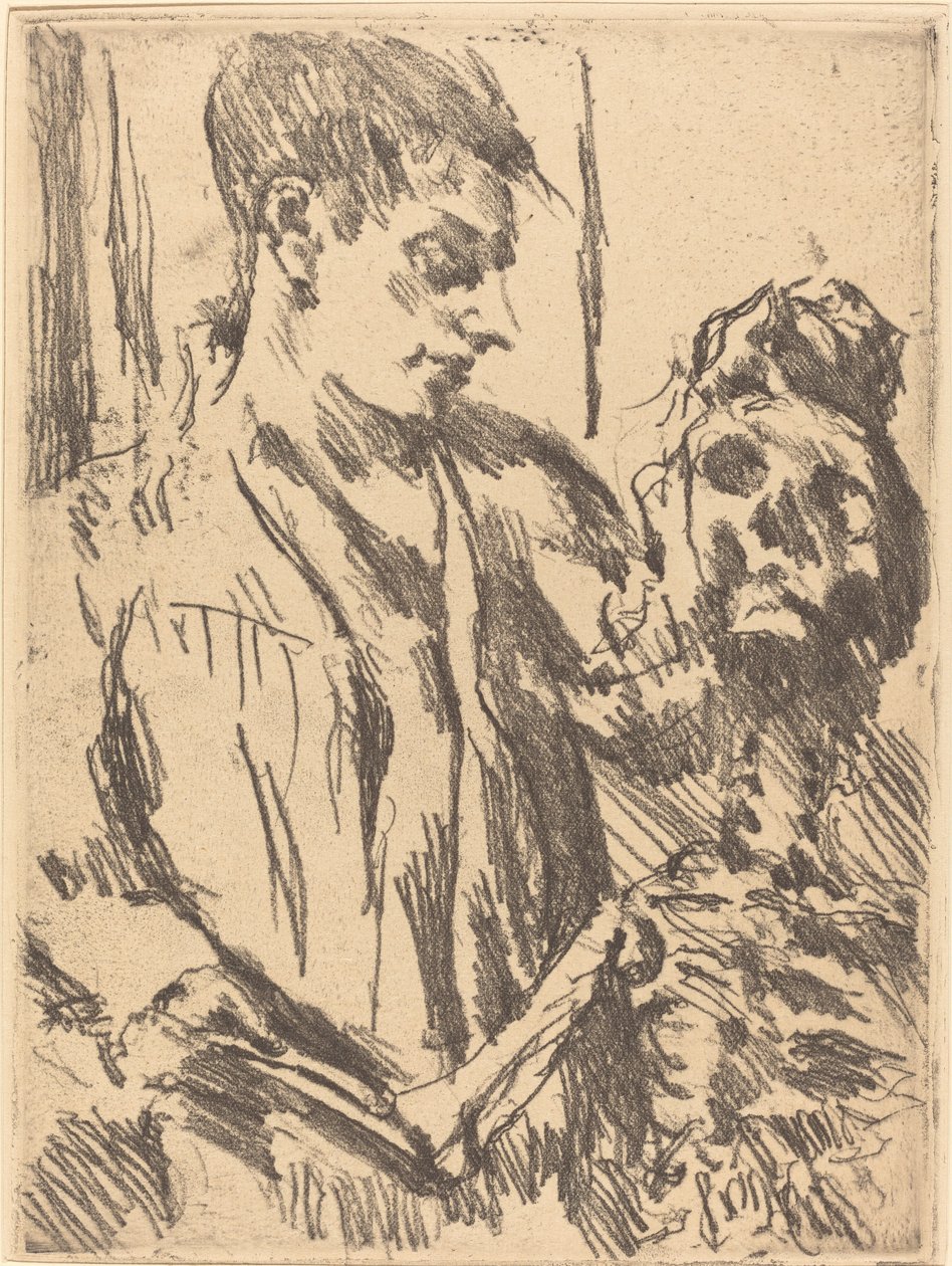 Tod und Jüngling Ölüm ve Genç Adam, 1921, 1922'de yayınlandı. by Lovis Corinth