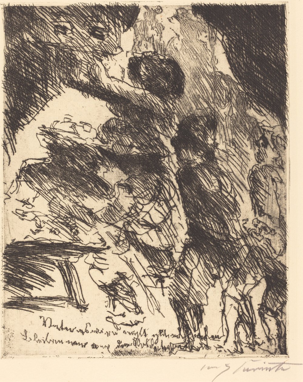 "Baba Bu İş İyi Gelmeyecek, Asker çetesinden uzak durmalıyız" by Lovis Corinth