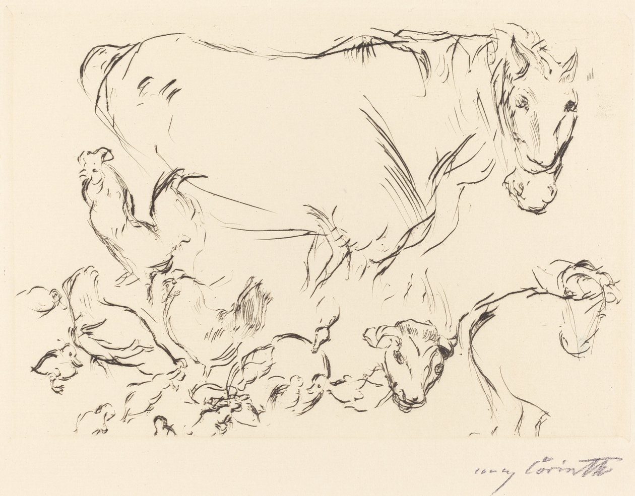 Çeşitli Hayvan Çalışmaları Hayvan Çalışmaları, 1917. by Lovis Corinth