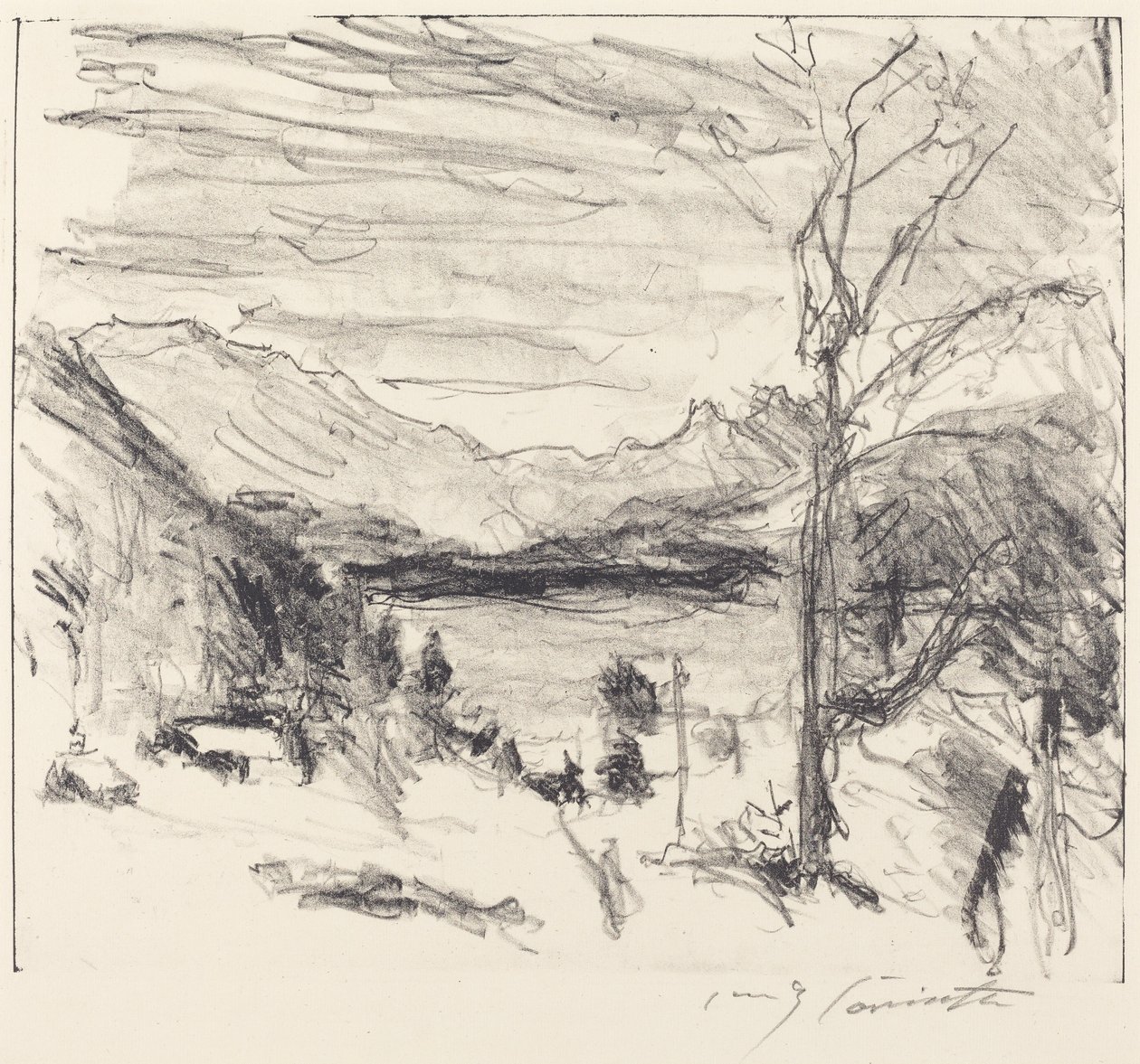 Walchensee siste, Walchensee sis içinde, 1920. by Lovis Corinth