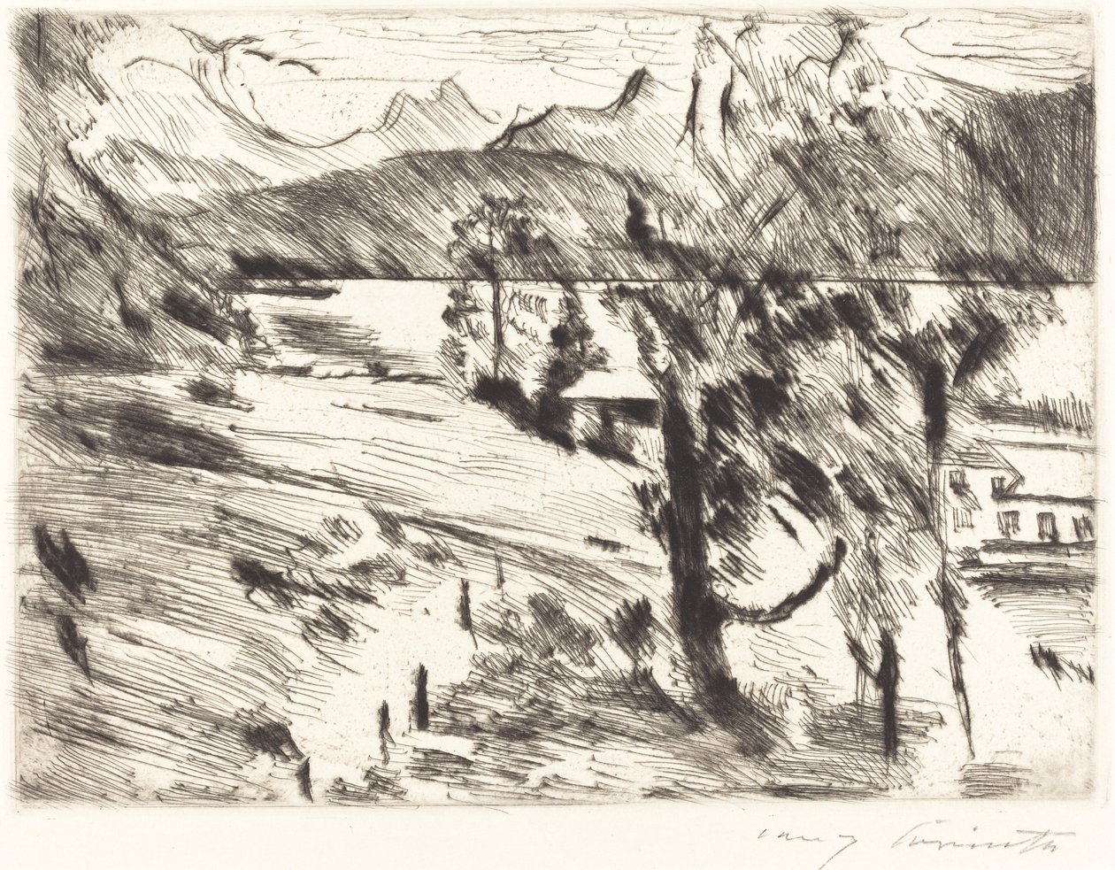 Walchensee arazisi (Walchensee Manzarası) by Lovis Corinth