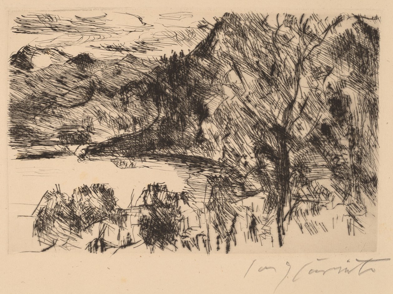 Walchensee mit Jochberg (Walchensee ve Jochberg) by Lovis Corinth