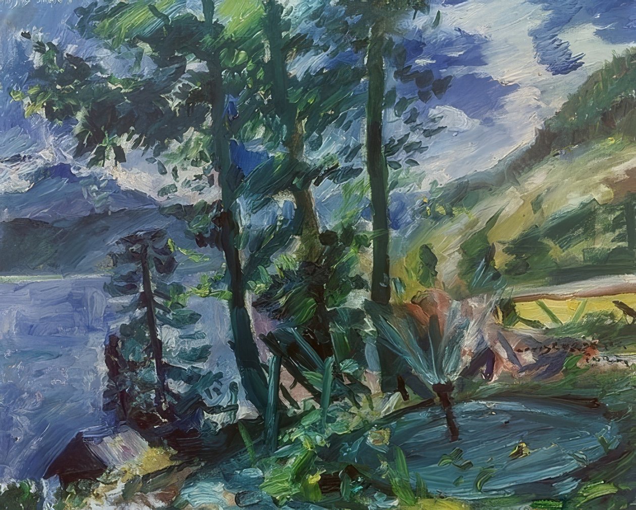 Çeşme ile Walchensee. 1923 by Lovis Corinth