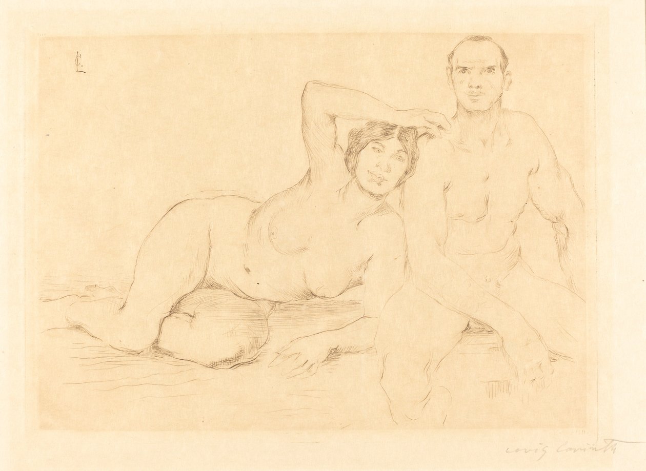 İki Kişi İki Çıplak, 1908. by Lovis Corinth