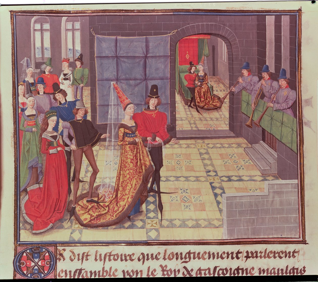 Ms 5073 f.117v Evlilik, Renaud de Montauban döngüsünden by Loyset Liedet