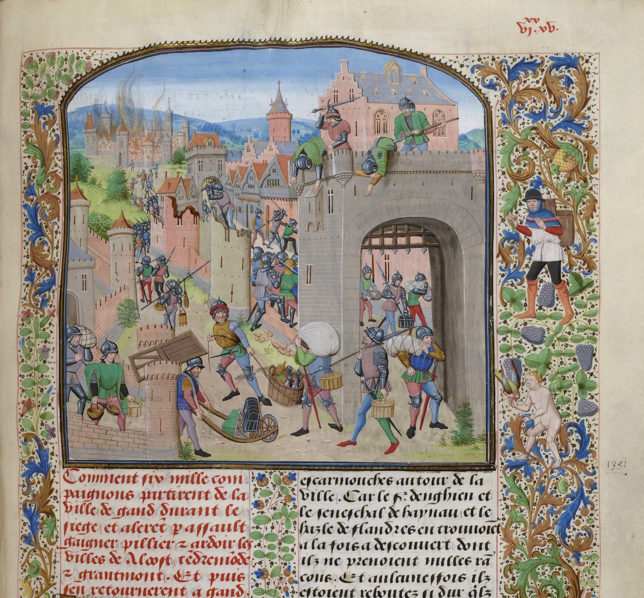 Grammont şehrini yağmalayın, yaklaşık 1470-1475. by Loyset Liedet