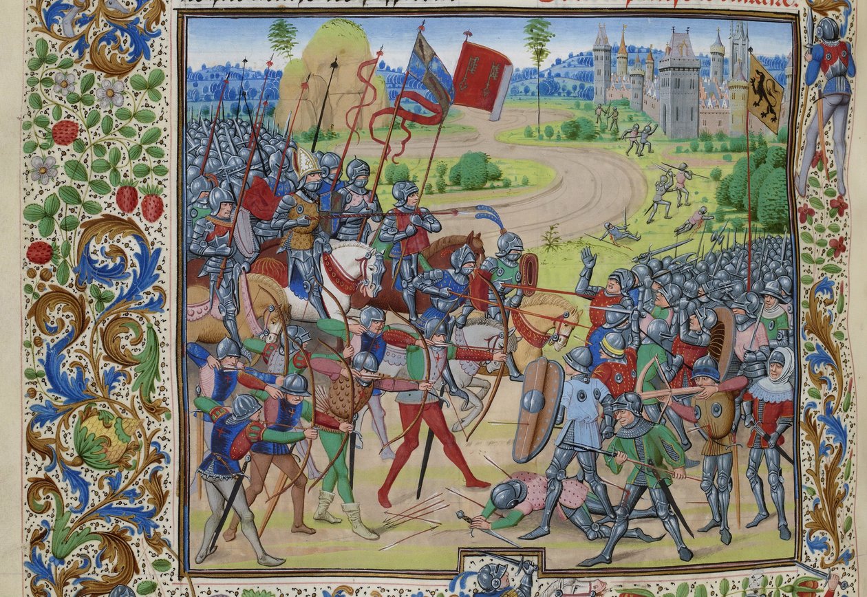 Dunkirk Savaşı 25 Mayıs 1383, yaklaşık 1470-1475. by Loyset Liedet