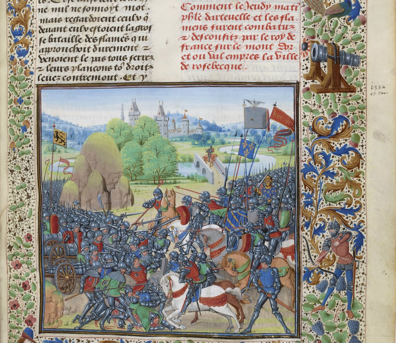 Roosebeke Muharebesi 27 Kasım 1382, yaklaşık 1470-1475. by Loyset Liedet